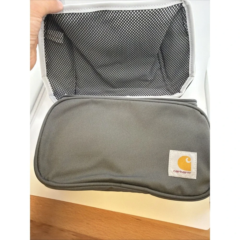 New Carhartt Fully Insulated 12 Can Two Compartment Lunch Cooler Gray